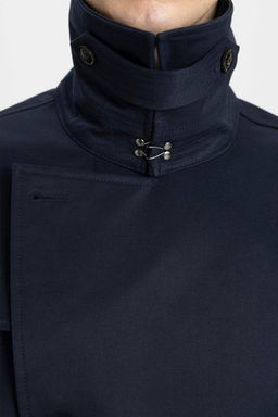 Водонепроницаемый тренч стандартного кроя на подкладке - Defacto фото 7