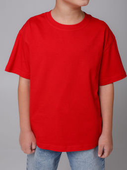 Набор детских Футболок базовая-2шт, цвет Красный, кулирка х/б100%