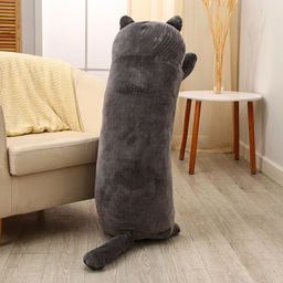 Мягкая игрушка-подушка Котёнок, 110 см, цвет тёмно-серый - Simaland фото 4