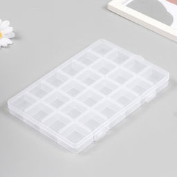 Шкатулка пластик для мелочей Прямоугольная 24 отделения 18,8х13х1,7 см - Simaland фото 2