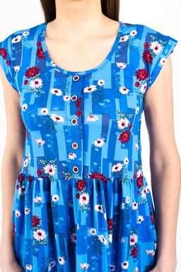 Платье женское из кулирки Шарлотта голубой - Амадэль фото 2