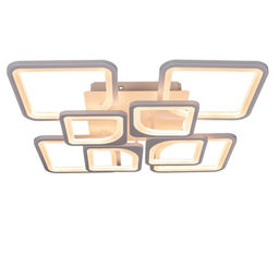 Люстра с ПДУ 59112/8WT, LED, 240 Вт, 3000-6000К, диммер, белый, 55×55×10 см