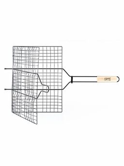 5941 GIPFEL Решетка-гриль двойная металлическая 71х40х30см с антипригарным покрытием Teflon.
