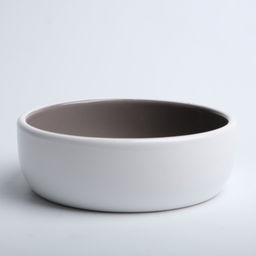 Миска керамическая Рыбные кость 300 мл - 13.413.44 см, тёмно-бежевая/белая - Пижон фото 4