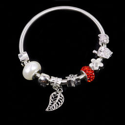 Браслет Пандора Шамбала и жемчужина с символами благополучия металл