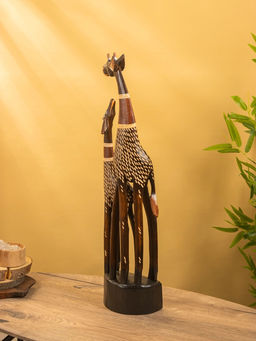 Сувенир «Жирафы», 18×10×80 см, дерево