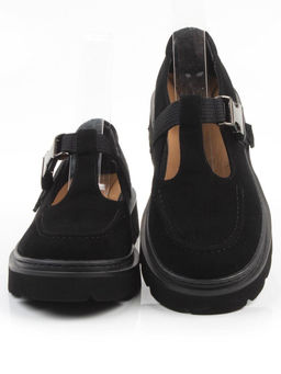 06-DLG06-3 BLACK Туфли женские (натуральная замша)