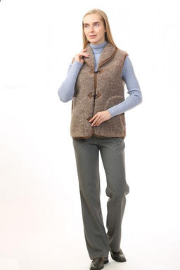 Жилет арт.1213-02/пуг. воротник ТАРА Марроне - Altro фото 2