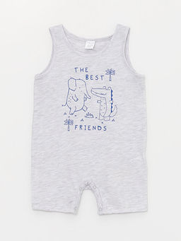 Bisiklet Yaka Bask?l? Erkek Bebek Tulum