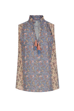 Топ, сине-бежевый - Linea tesini фото 2