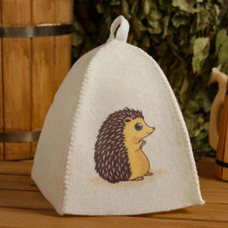 Цена за 2 шт. Шапка для бани и сауны «Ёжик», шерсть, полиэфир, детская, «Добропаровъ»