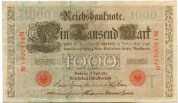 1000 марок 1910 года Германия