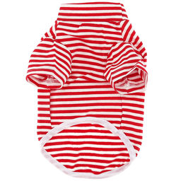 Пэт тойс (Pet toys) Одежда для собаки Тельняшка с принтом, р-р L, длина спинки 30см/обхват груди 44см/обхват шеи 30см, цвет-красно-белый, 100% полиэстер (Китай) - Домашняя мода фото 6