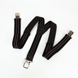 Подтяжки взрослые «Великан» для полных, ширина 3.8 см, чёрный/бежевый