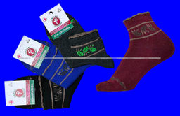 Цена за 10 пар. Линия здоровья носки женские лен с крапивой со слабой резинкой "ЦВЕТОЧКИ" АССОРТИ