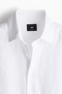 Camisa de lino Slim Fit - H&m фото 8
