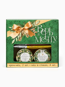 Подарочный набор новогодний Верь в мечту: крем-мёд 2 шт., мёд в стиках 4 шт. - Фабрика счастья фото 11