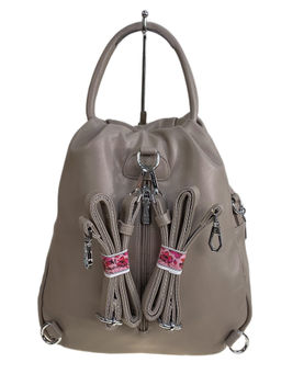 Женская сумка-рюкзак из искусственной кожи, цвет бежевый - Greta фото 2