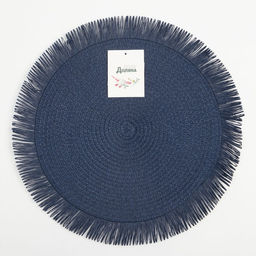 Набор салфеток 2 шт.Доляна Бохо,цв.синий, d 38 см  фото 4