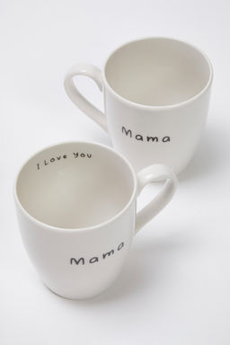 Trendyolmilla Home 2li Porselen Moms Coffee Bask?l? Kupa TPHSS25UP00007  фото 5