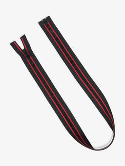 Цена за 10 шт. Молния «Трактор», №8, разъёмная, замок автомат, 80 см, чёрная, красная