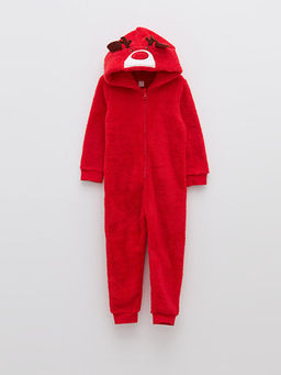 Kap??onlu Y?lba?? Temal? Uzun Kollu Pel?? K?z ?ocuk Uyku Tulumu