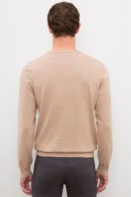 Коричневый вязаный свитер Basic