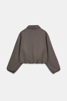 CHAQUETA GLOBO CREMALLERA / Khaki claro - Zara фото 8