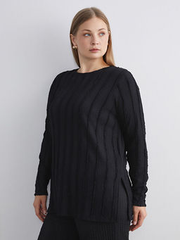 Bisiklet Yaka Dokulu Kad?n Tunik