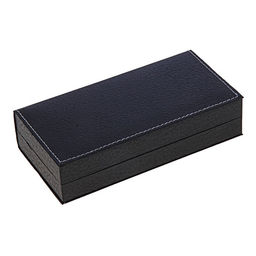 Ручки подарочные, 2 шт.: капиллярная, шариковая поворотная «Вектор» в кожзам футляре, чёрные с серебристыми вставками