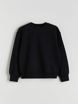 Bisiklet Yaka K?z ?ocuk Sweatshirt