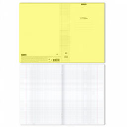Цена за 6 шт. Тетрадь общая ученическая с пластиковой обложкой на скобе ErichKrause Классика CoverPrо fizzy, Neon, желтый, А4, 48 листов, клетка  фото 8