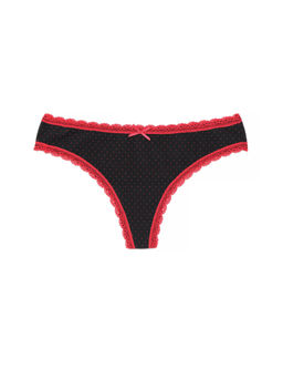 CONTE Трусы стринг LAZY DAYS LST 1004 (в коробке) black-red - Conte elegant фото 3