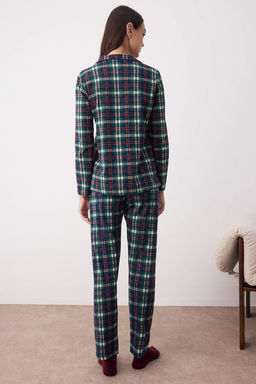 Pembe Ekose / Kareli 30/1 penye suprem Orme Pijama Tak?m? THMAW26PT00073 - Trendyolmilla фото 4