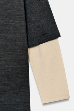 DOUBLE-LAYER KNIT JUMPER - Zara фото 6