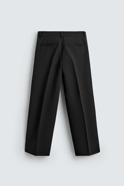 PANTAL?N CROPPED WIDE FIT PLIEGUES / Negro - Zara фото 8