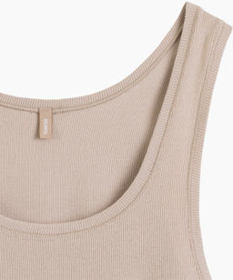 ATLANTIC LV-003 Майка женская Ribbed Top бежевый  фото 4