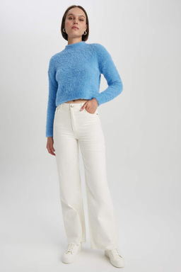 Свитер стандартного кроя с полуводолазкой - Defacto фото 2