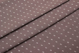 Теплый хлопок Мелкие белые веточки цв.т.кофейно-розовый, ш.1.50м, хлопок-100%, 160гр/м.кв - Купава фото 5