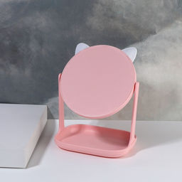 Зеркало с подставкой «Кошка» 16.5×22×11.7 см, (d=14.5 см), МИКС