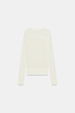 JERSEY PUNTO FINO CON LANA / Crudo - Zara фото 7