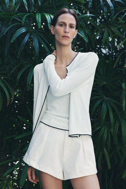 KNIT JACKET WITH PIPED SEAMS - Zara фото 5