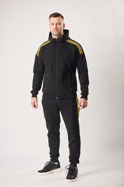Спортивный костюм М-3118: Чёрный / Жёлтый