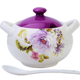 60238 Сахарница с крышкой 375мл с ложкой 3пр Очарование доломит LR (х36) - Mayer&boch фото 2