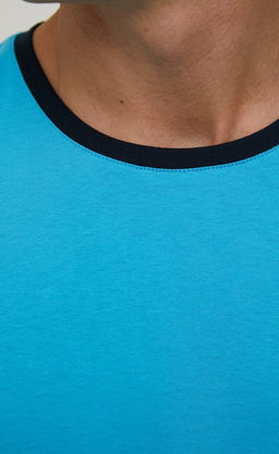 Футболка Fine Joyce F011-0600b из хлопка бирюзовый  фото 6