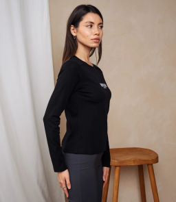 Лонгслив #КТ9072, чёрный - Dommod фото 2