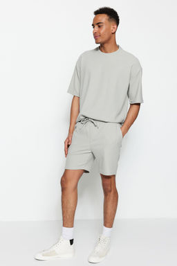 TRENDYOL MAN Basic Fume Regular/Normal Kesim Orta Boy Bagc?kl? Dokulu K?r?smaz Ottoman Sort TMNSS23SR00039 - Trendyolmilla фото 19