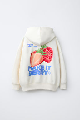 SUDADERA CAPUCHA FRUTAS / Crudo - Zara фото 3