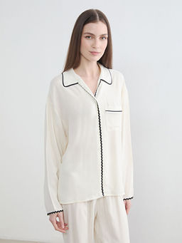 G?mlek Yaka Kad?n Pijama Tak?m