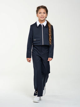 Синий жакет для девочки Mooriposh, модель 0722